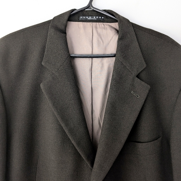Hugo Boss Other - Hugo Boss Dark Green-Brown 100% Virgin Wool Sport Blazer ~ Size 46L